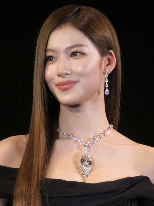 TWICE・SANA、205カラットのダイヤモンドネックレス披露「ジュエリーの力はすごい」