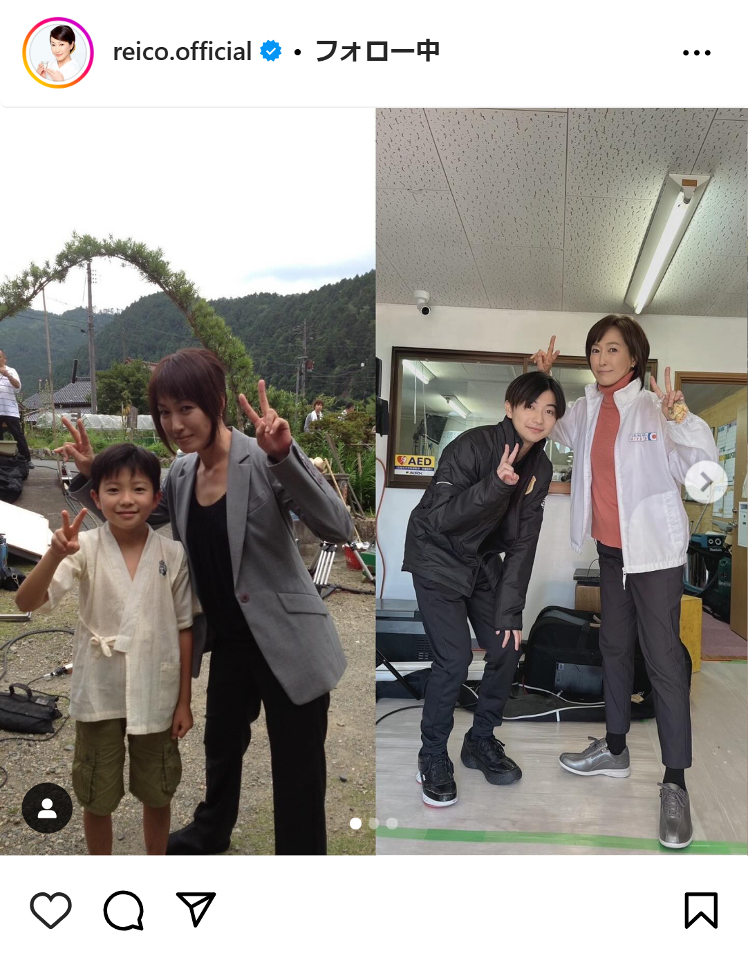 高島礼子のインスタグラムから