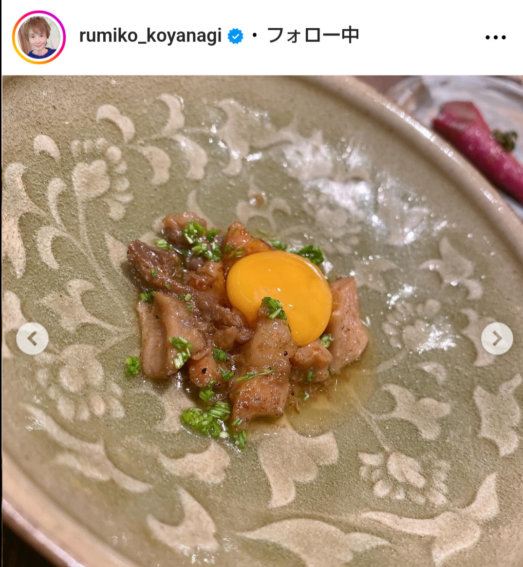 小柳ルミ子のインスタグラムから