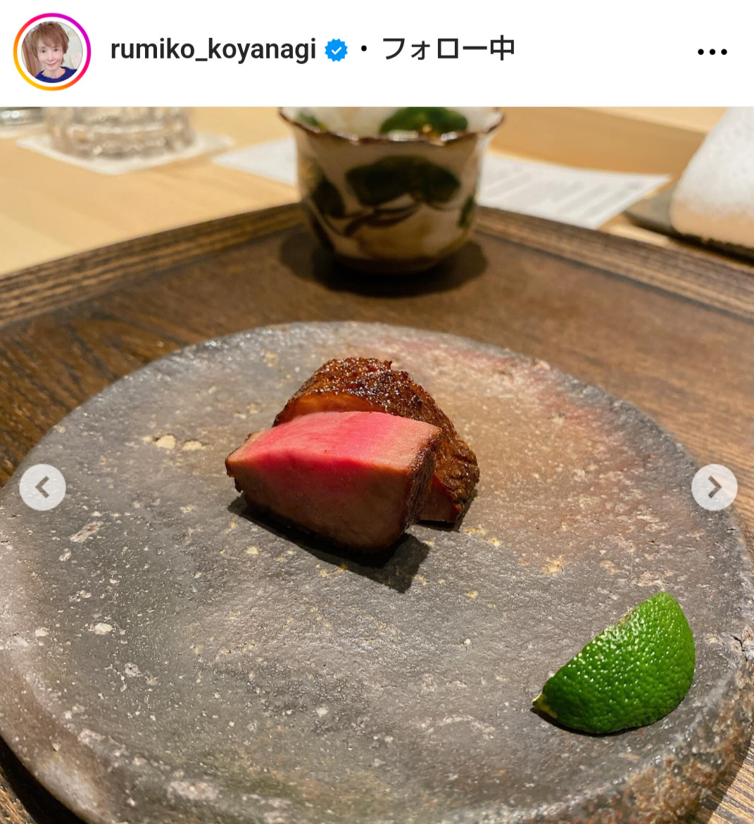 小柳ルミ子のインスタグラムから