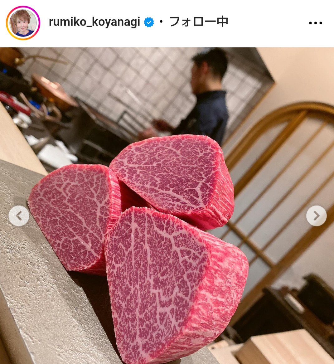 小柳ルミ子のインスタグラムから