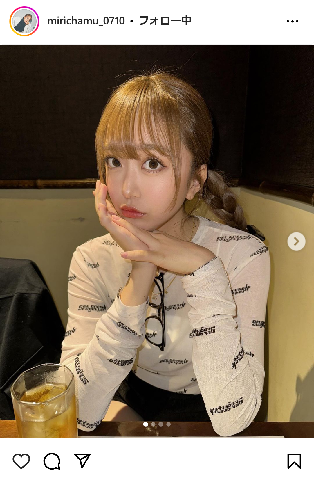 みりちゃむのインスタグラムから
