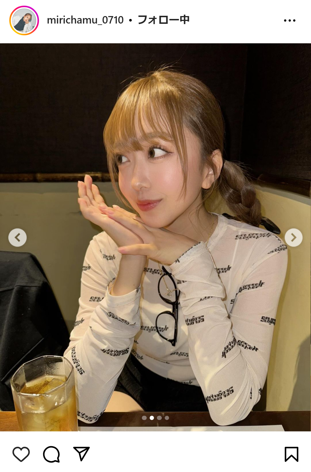 みりちゃむのインスタグラムから