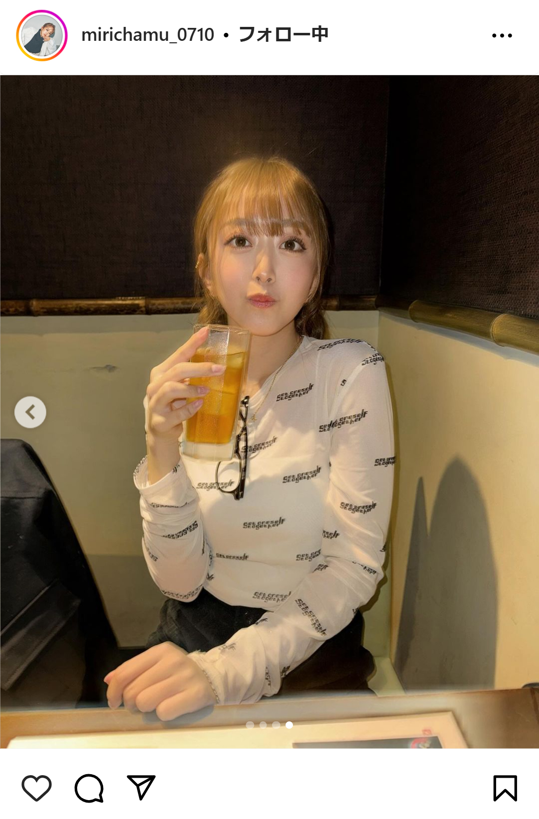 みりちゃむのインスタグラムから