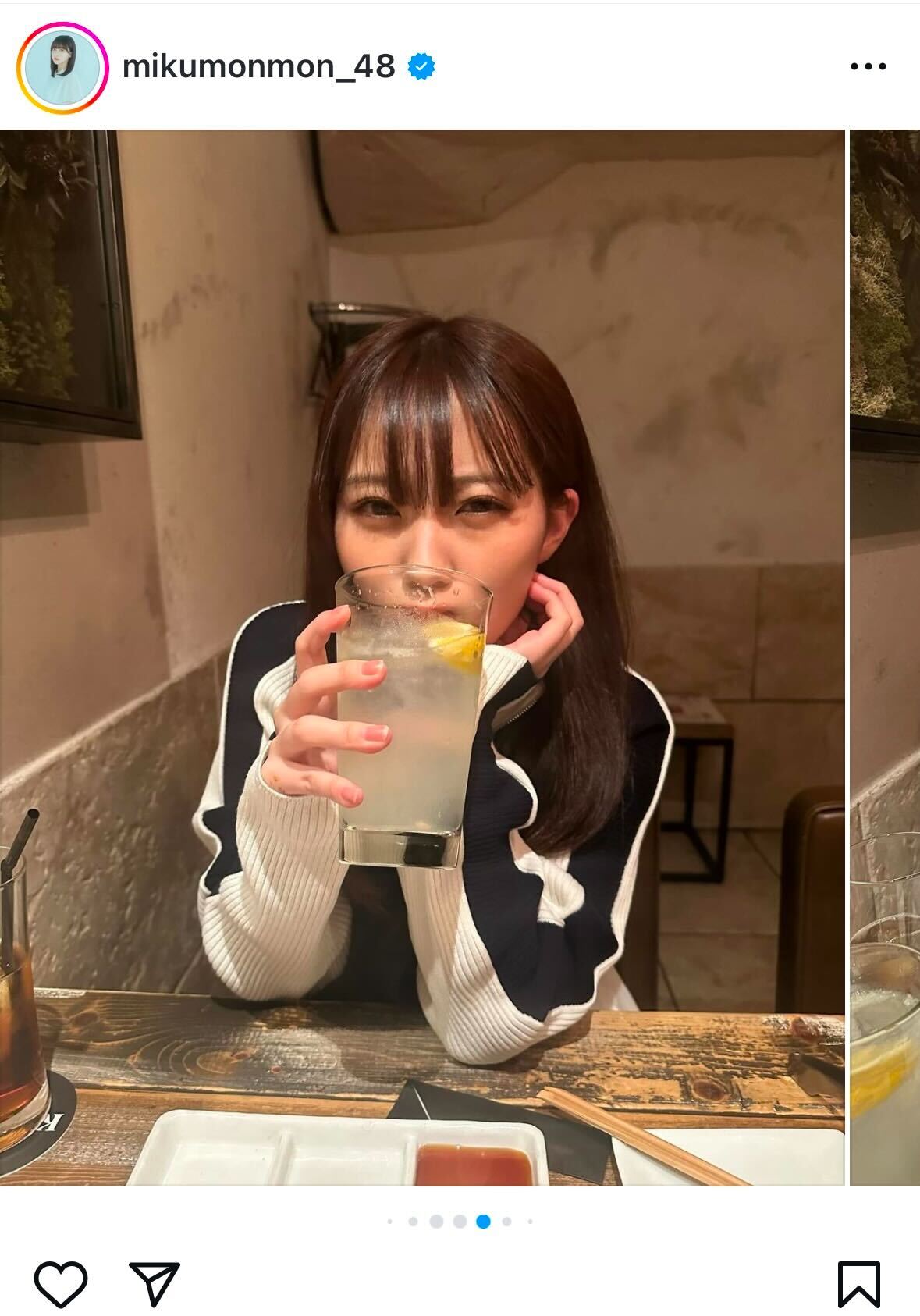 田中美久インスタグラムから