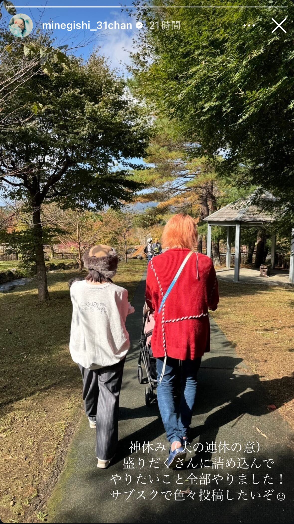 峯岸みなみのインスタグラムから