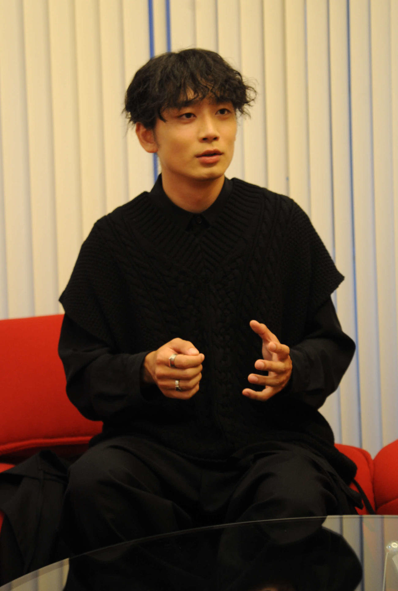 取材に応じた三浦健人（撮影・松尾幸之介）