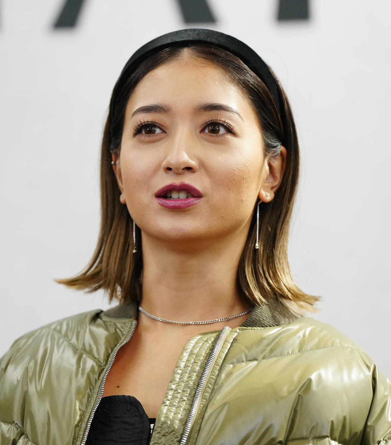「TATRAS　銀座店」プレビューイベントでフォトコールに臨む池田美優（撮影・江口和貴）