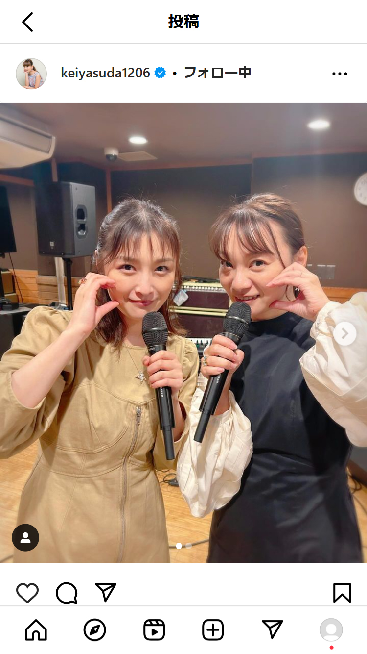 保田圭のインスタグラムから