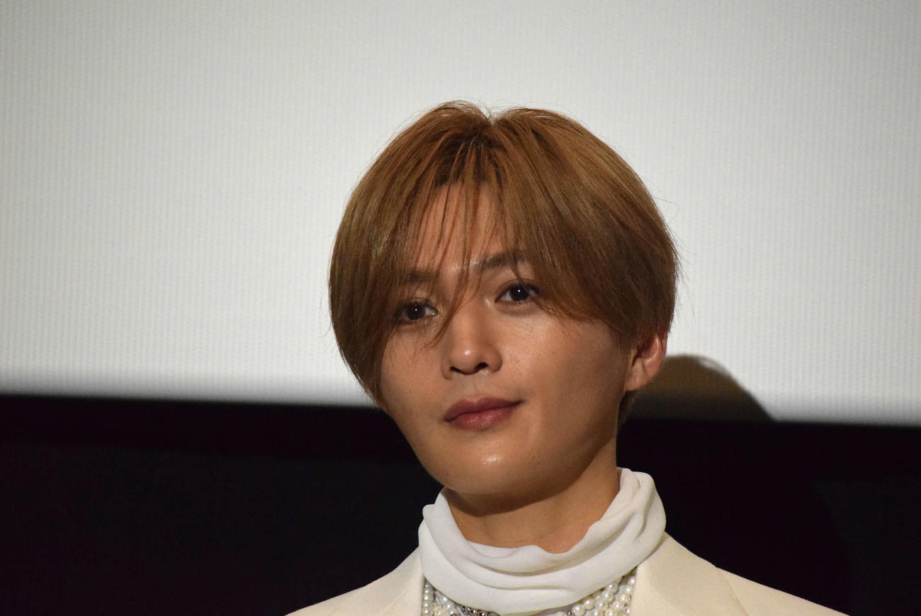 映画「矢野くんの普通の日々」公開初日舞台あいさつに登壇したFANTASTICS八木勇征（撮影・阪口孝志）