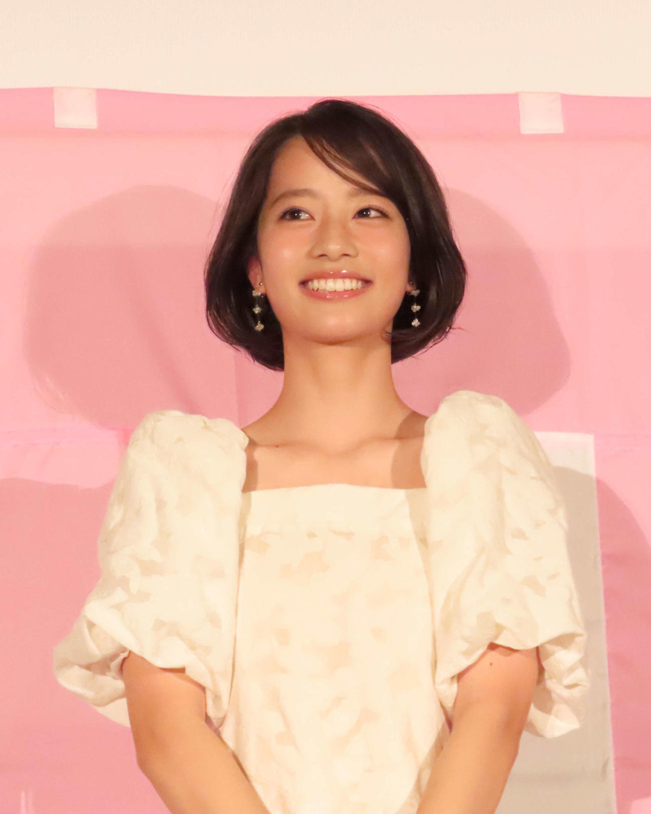 「矢野くんの普通の日々」公開記念舞台あいさつに出席した池端杏慈