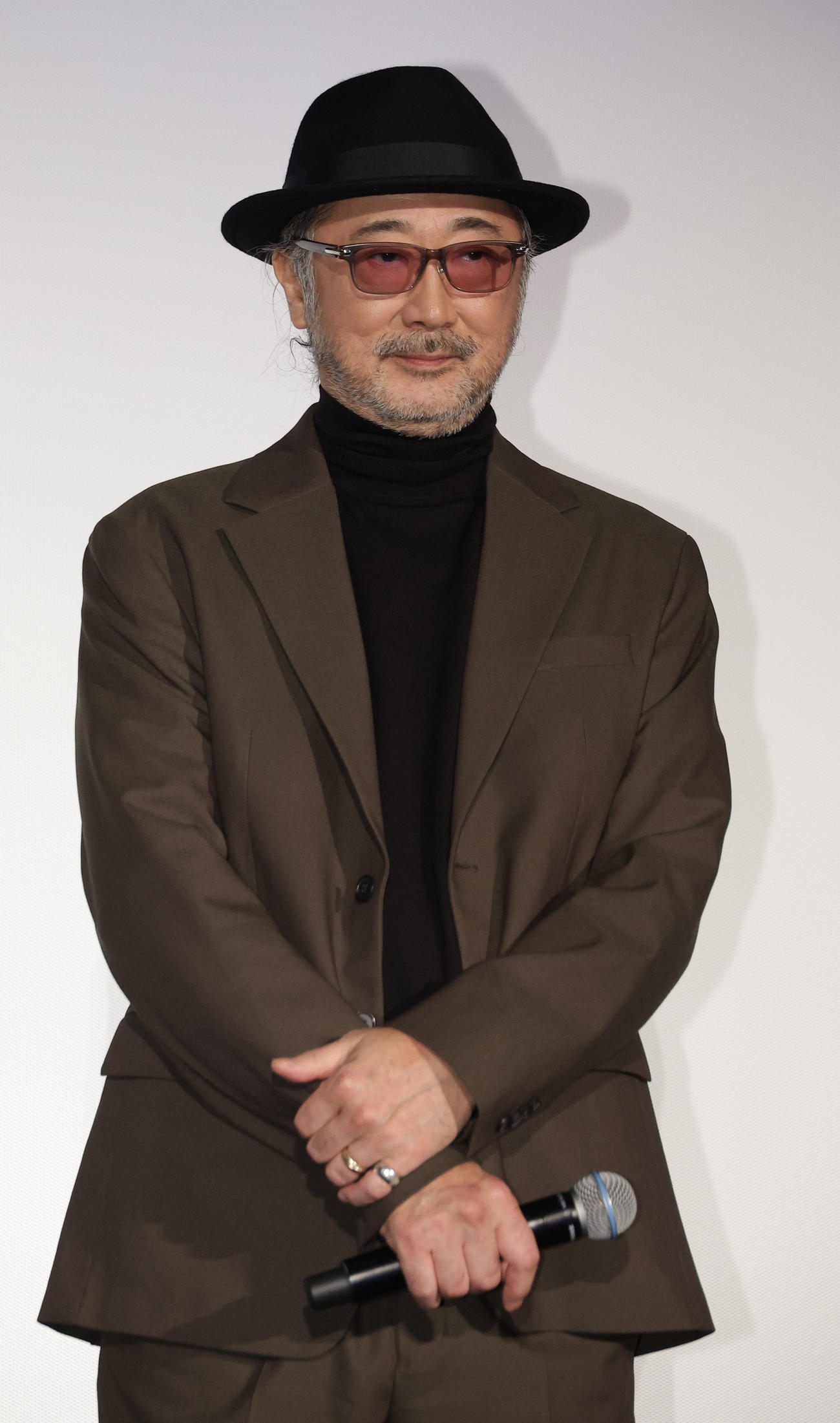 映画「PUI PUI　モルカー　ザ・ムービー　MOLMAX」の完成披露試写会であいさつする大塚明夫（撮影・中島郁夫）