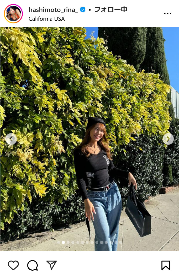 橋本梨菜のインスタグラムから