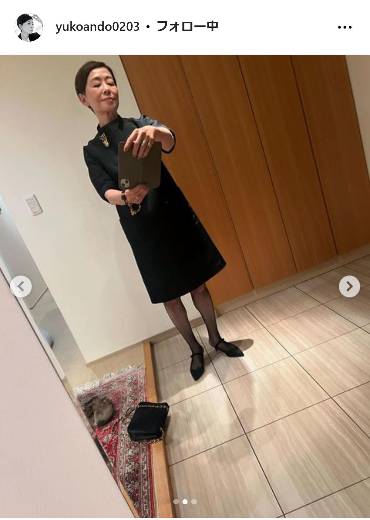 安藤優子さんのインスタグラムから