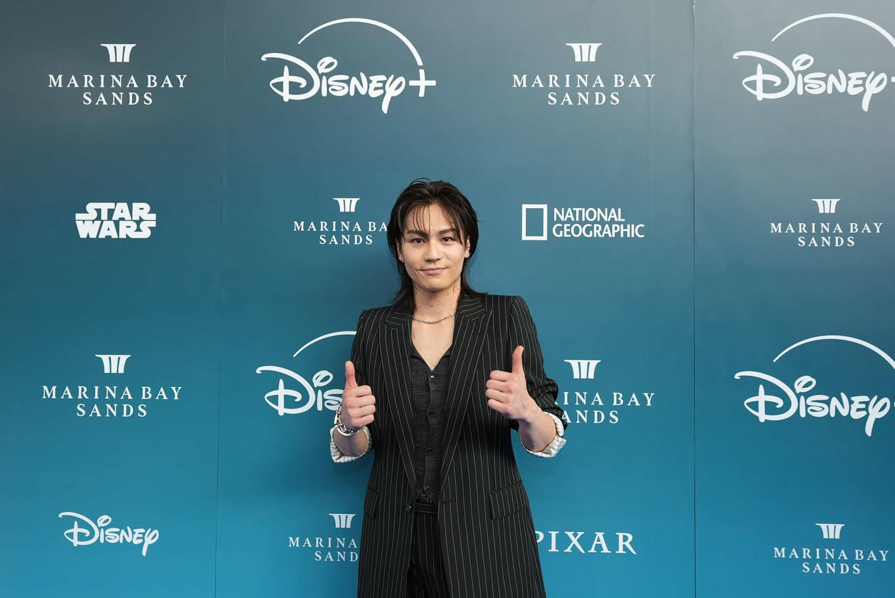 シンガポールで行われた「ディズニー・コンテンツ・ショーケース　2024」に出席したTravis Japanの松田元太（C）2024 Disney Enterprises，　Inc．　All Rights Reserved．