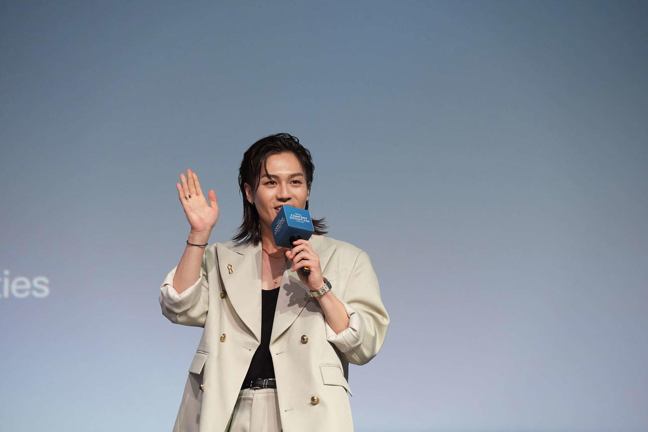 シンガポールで行われた「ディズニー・コンテンツ・ショーケース　2024」に出席したTravis Japanの松田元太（C）2024 Disney Enterprises，　Inc．　All Rights Reserved．