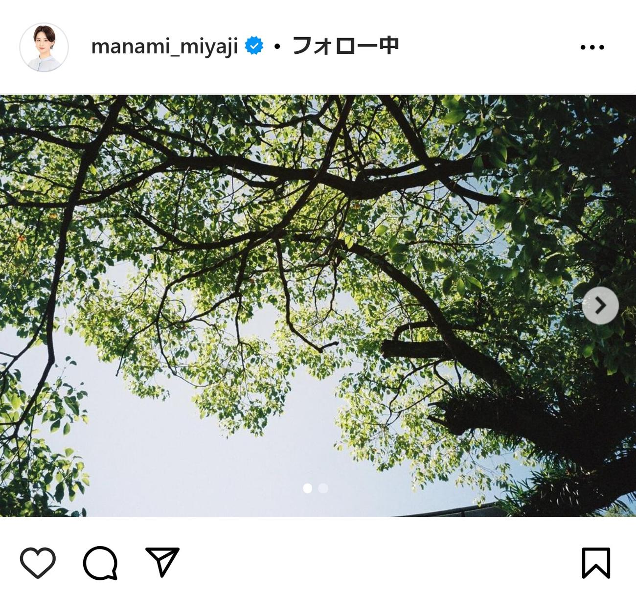 宮司愛海アナのインスタグラムから