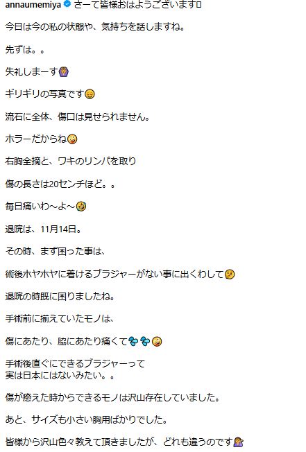 梅宮アンナのインスタグラムから