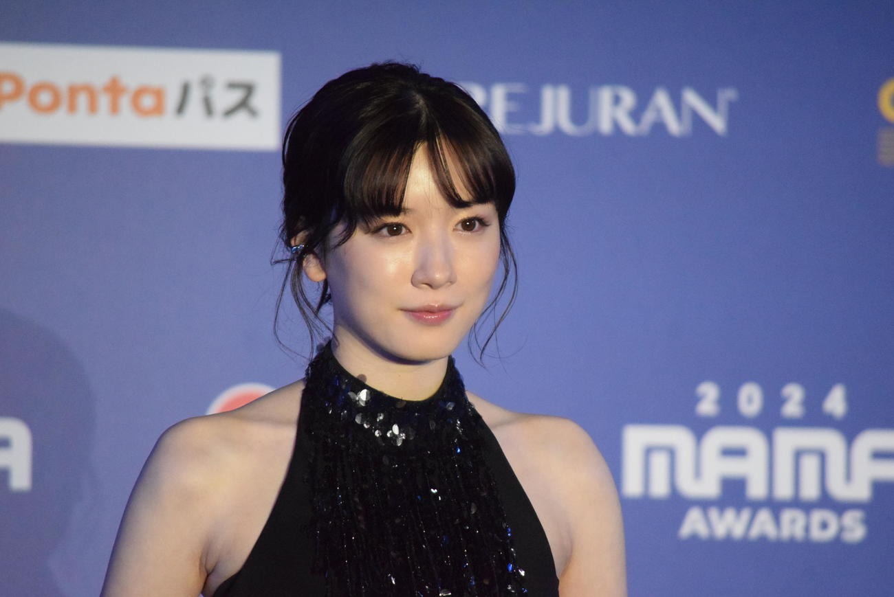 MAMA AWARDS2日目のレッドカーペットに登場した永野芽郁（撮影・阪口孝志）