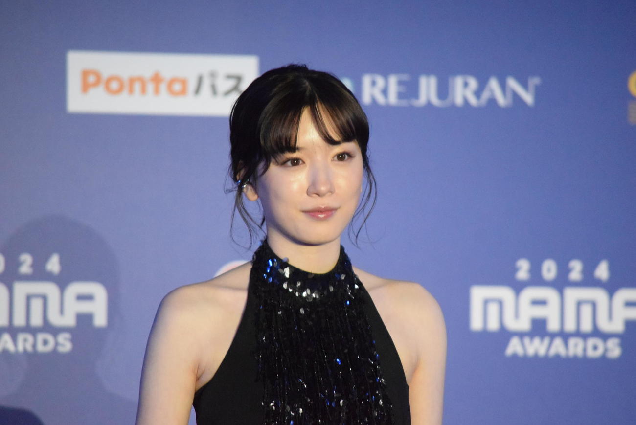 MAMA AWARDS2日目のレッドカーペットに登場した永野芽郁（撮影・阪口孝志）
