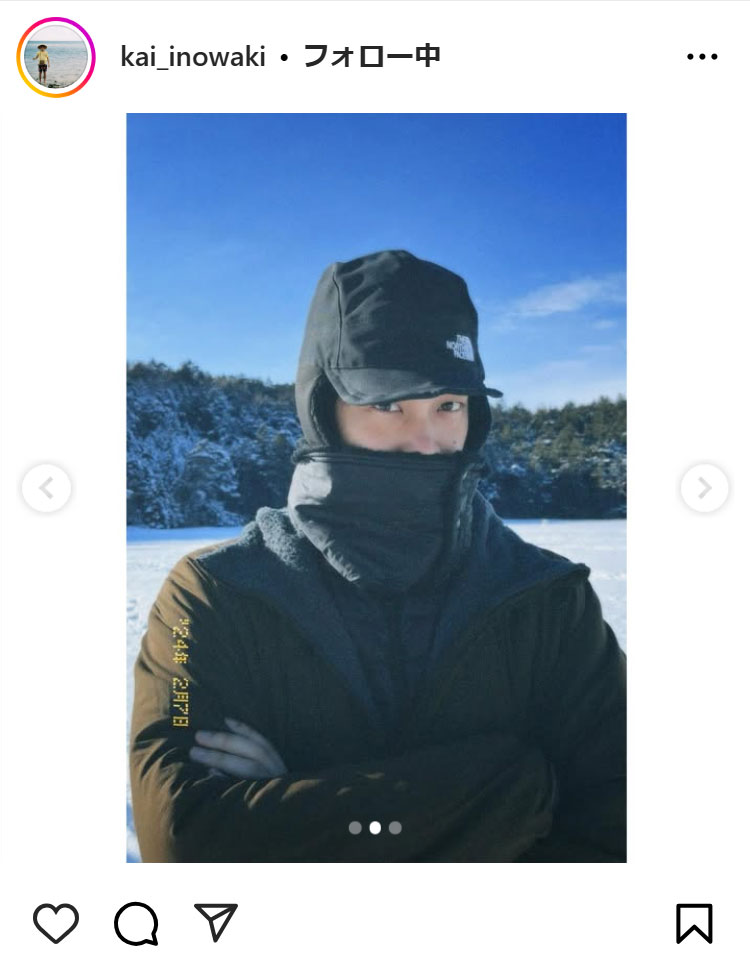 井之脇海のインスタグラムから