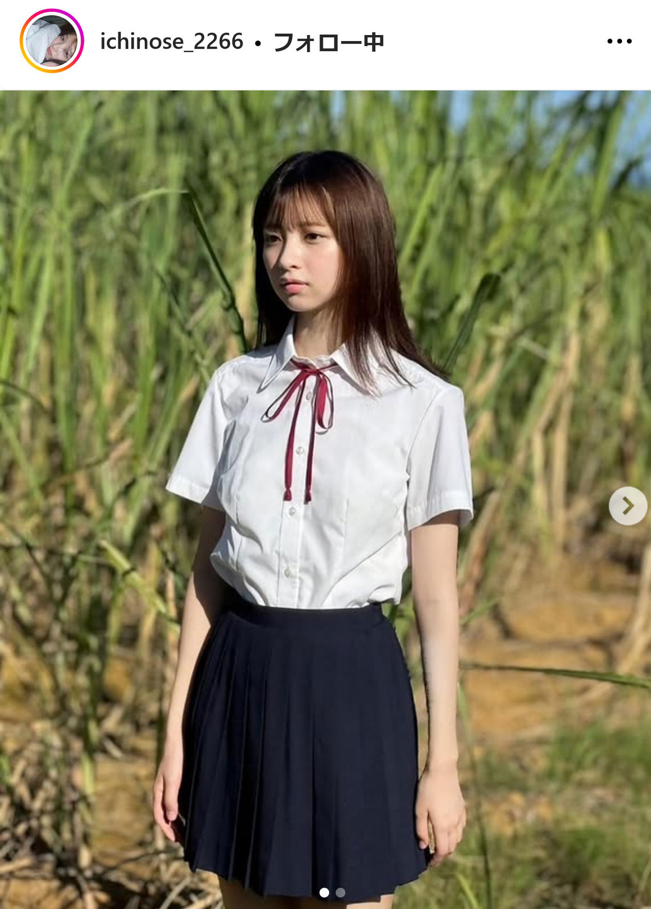 一ノ瀬瑠菜のインスタグラムから