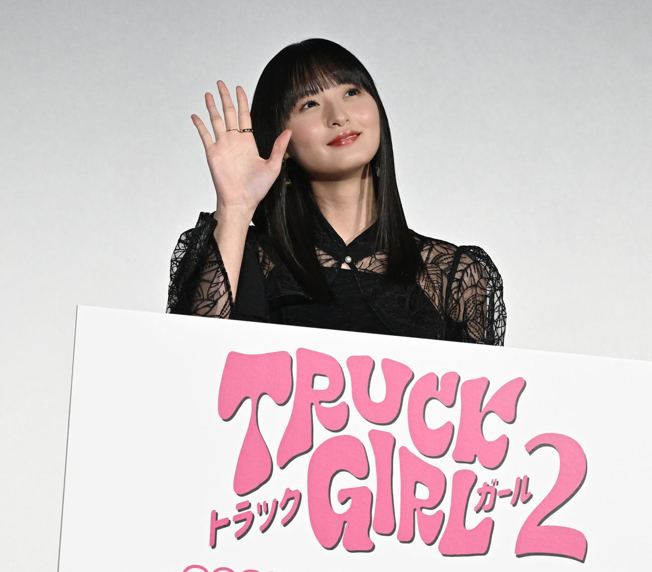 「FOD」の各コンテンツを紹介するイベントに登場した乃木坂46の遠藤さくら（撮影・千葉一成）