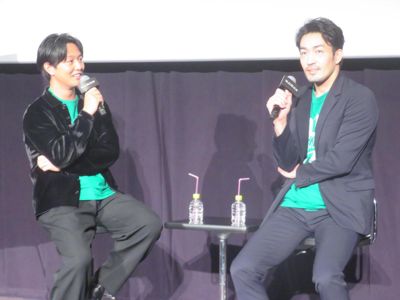 「連続ドラマW　ゴールデンカムイ－北海道刺青囚人争奪編－」応援上映イベントに出席した大谷亮平（右）と工藤阿須加