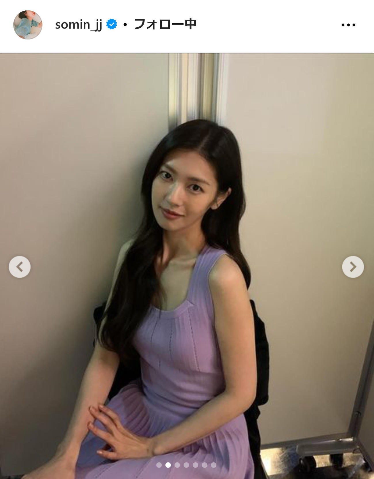 チョン・ソミンのインスタグラムから