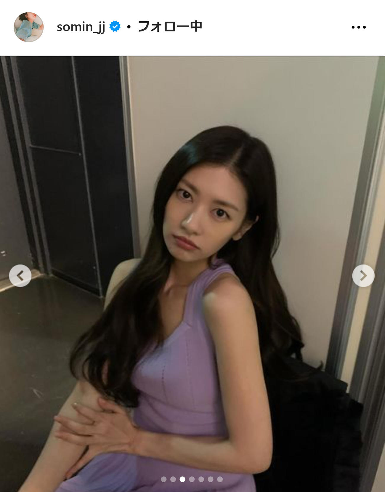 チョン・ソミンのインスタグラムから
