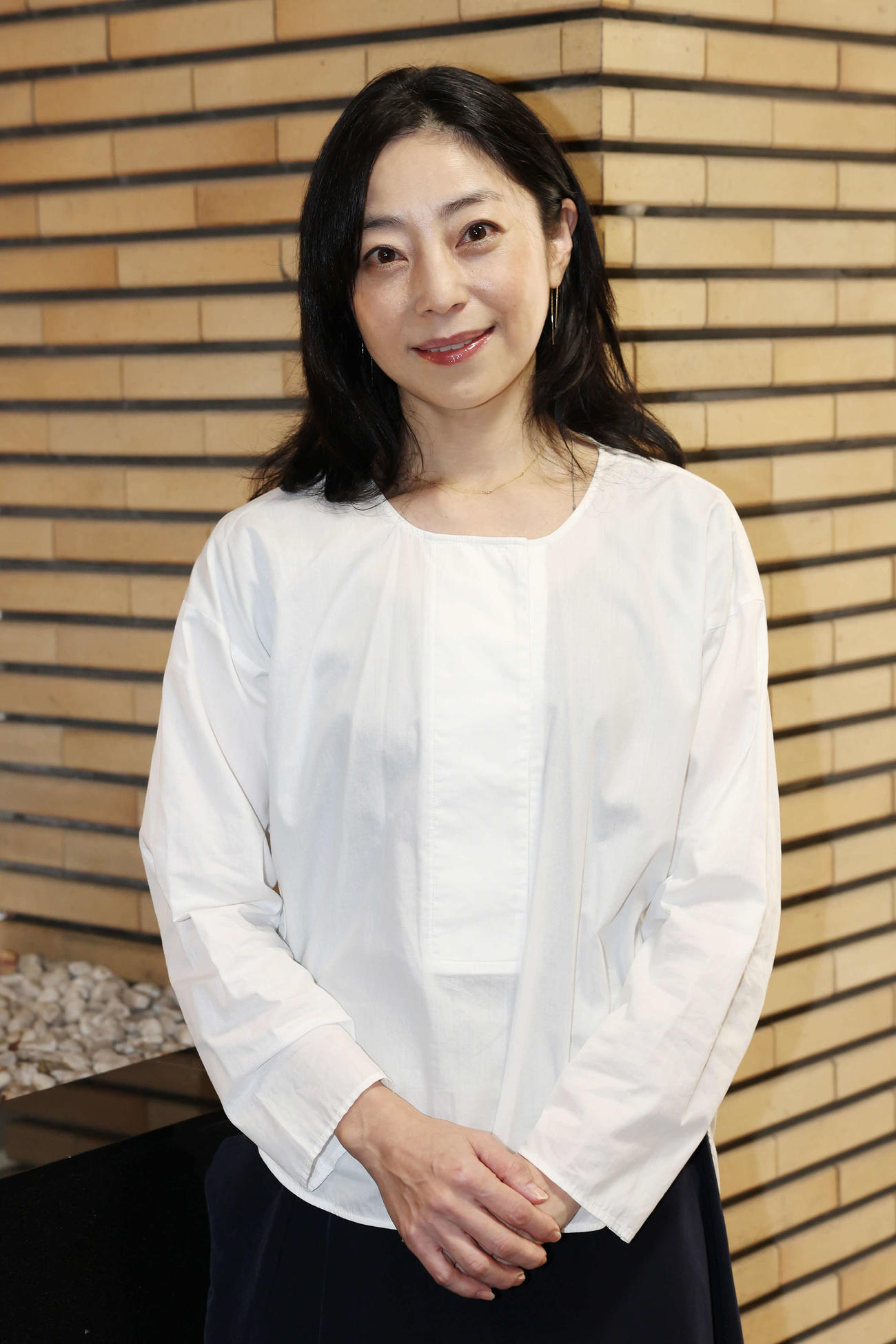 ふんわりとした優しい笑顔を見せる田中里衣（撮影・宮地輝）