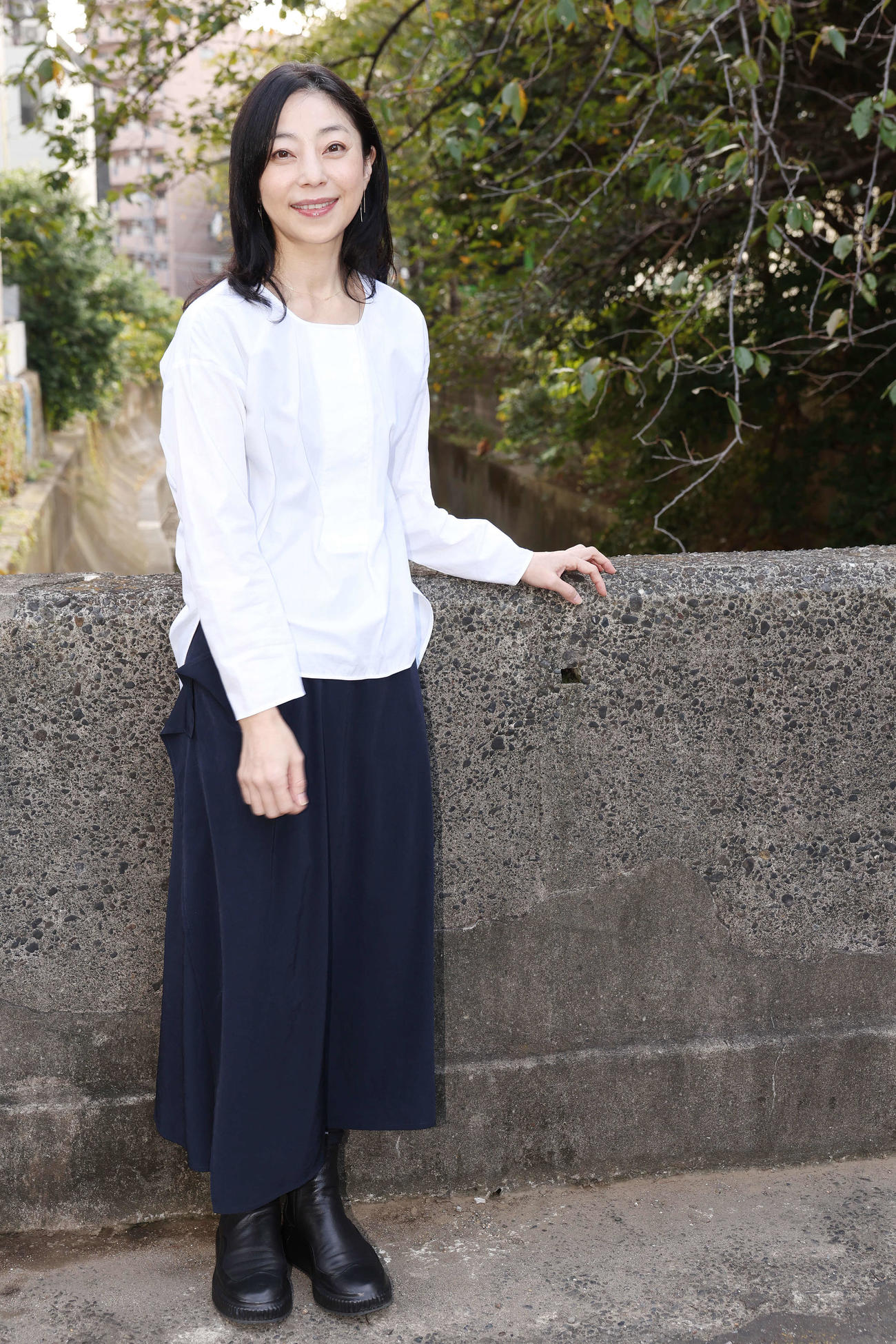 ふんわりとした優しい笑顔を見せる田中里衣（撮影・宮地輝）