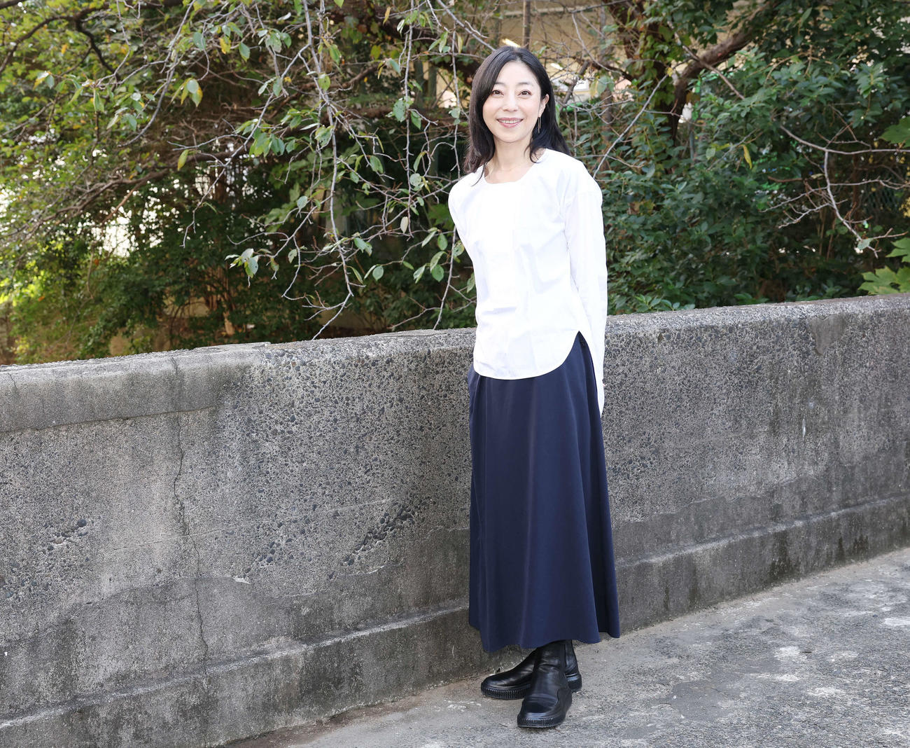 ふんわりとした優しい笑顔を見せる田中里衣（撮影・宮地輝）
