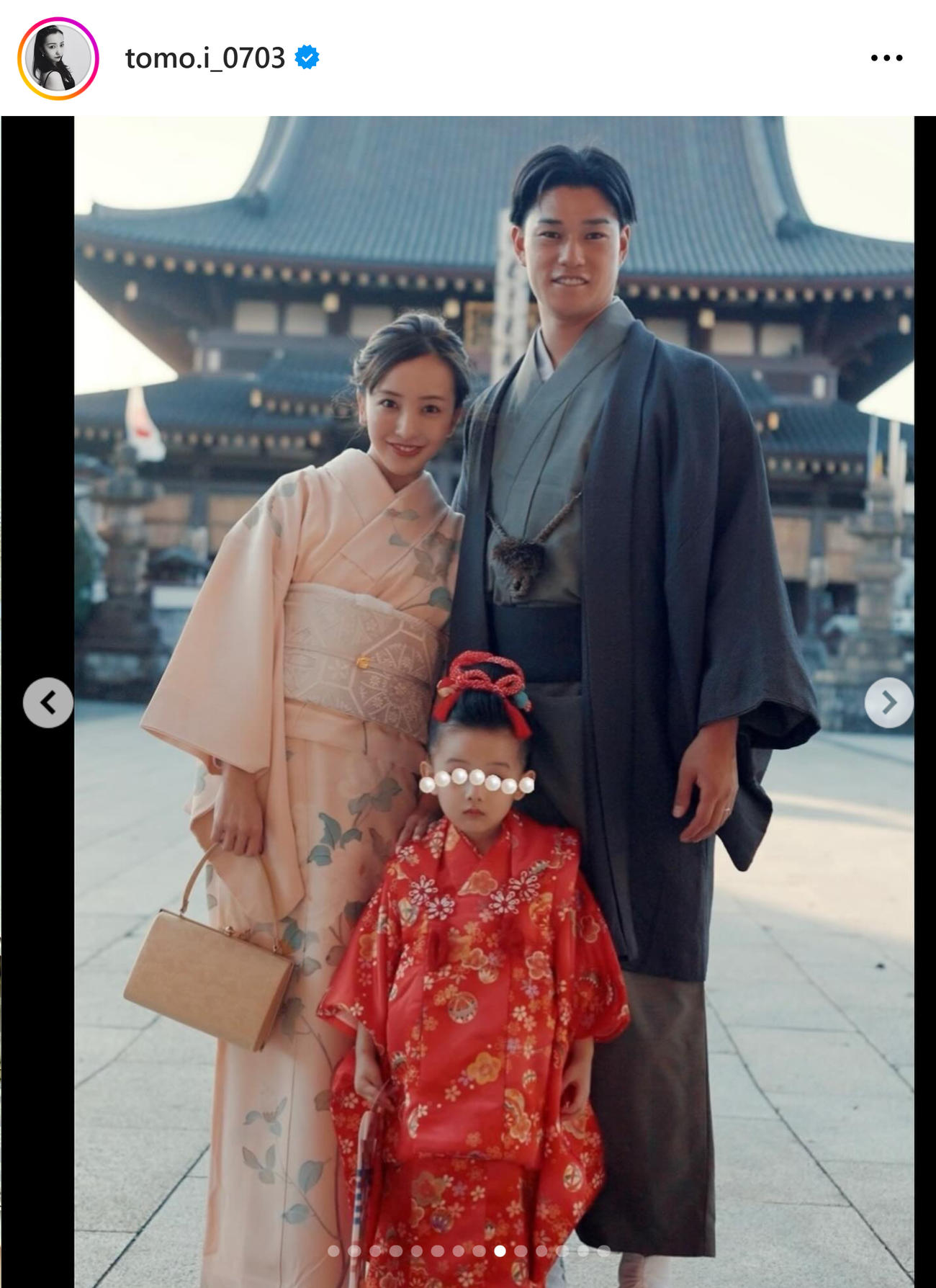板野友美のインスタグラムから