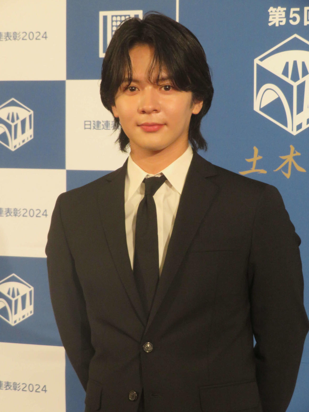 日本建設業連合会アンバサダー就任式に出席した百瀬拓実