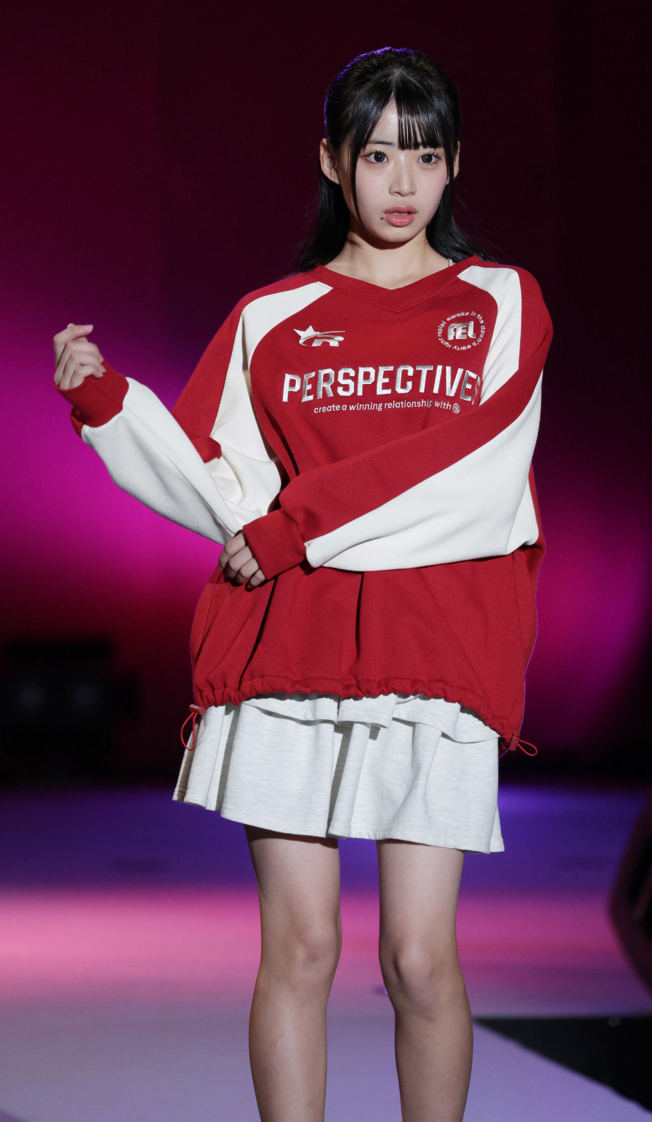 女子中学生ミスコングランプリのゆなさん（撮影・中島郁夫）