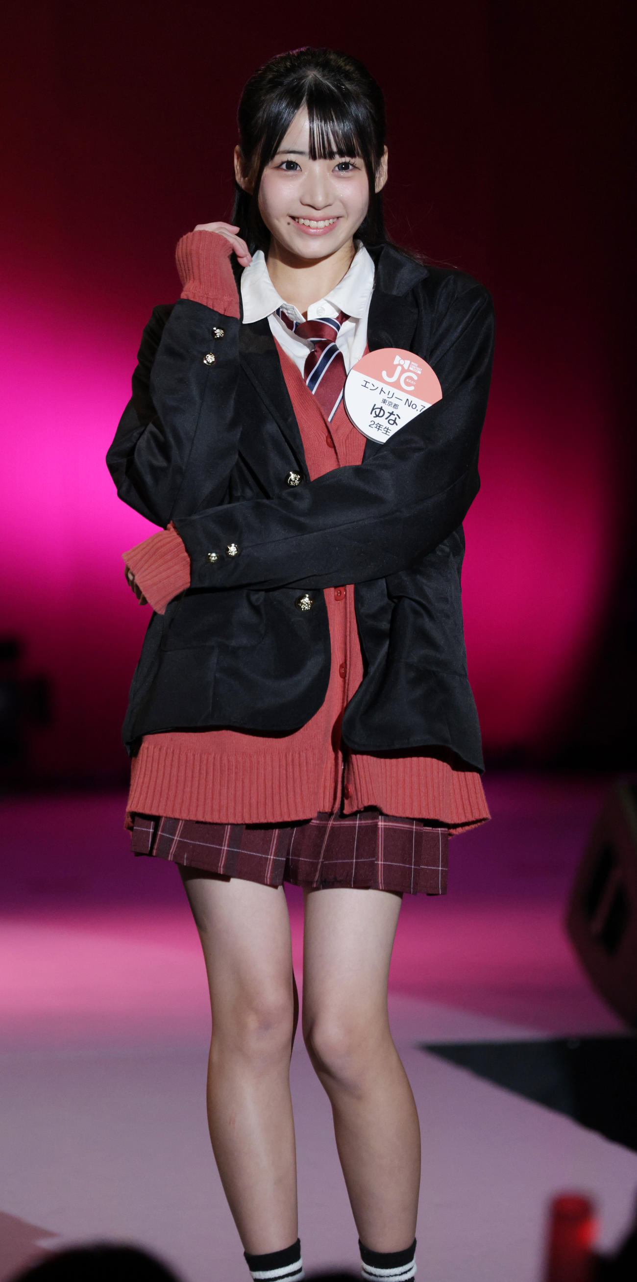女子中学生ミスコングランプリのゆなさん（撮影・中島郁夫）