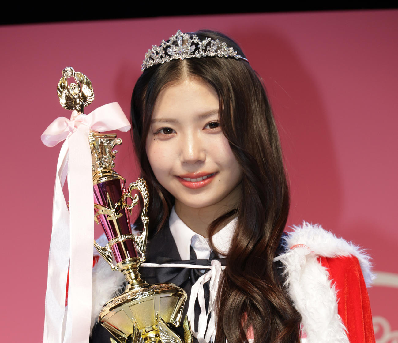 女子高生ミスコン準グランプリのじゅりさん（撮影・中島郁夫）