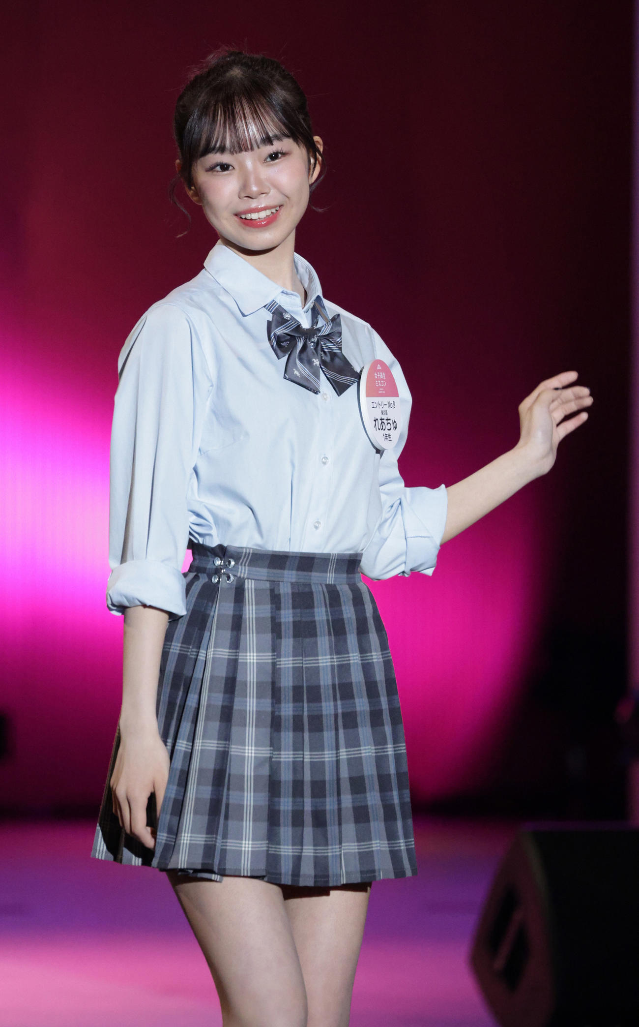 女子高生ミスコンファイナリストのれあちゅさん（撮影・中島郁夫）