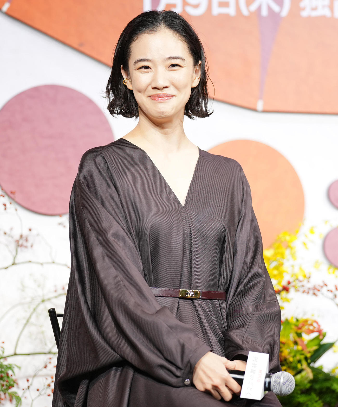 ネットフリックスシリーズ「阿修羅のごとく」完成報告会で笑顔を見せる蒼井優（撮影・垰建太）