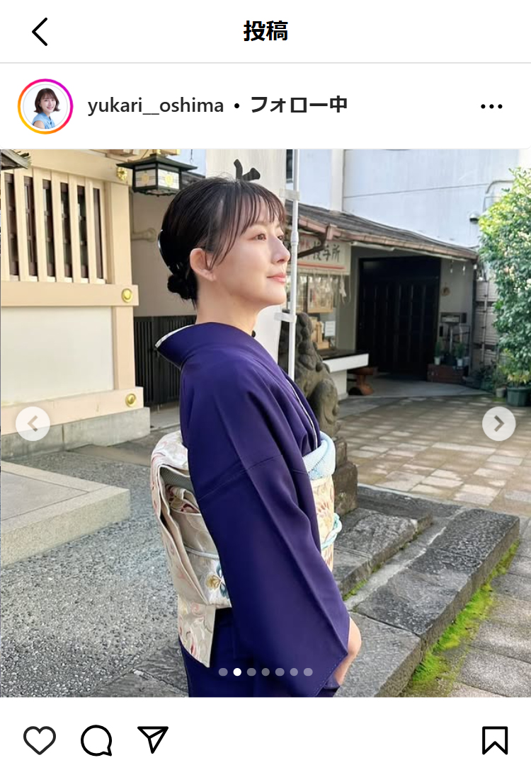 大島由香里のインスタグラムから