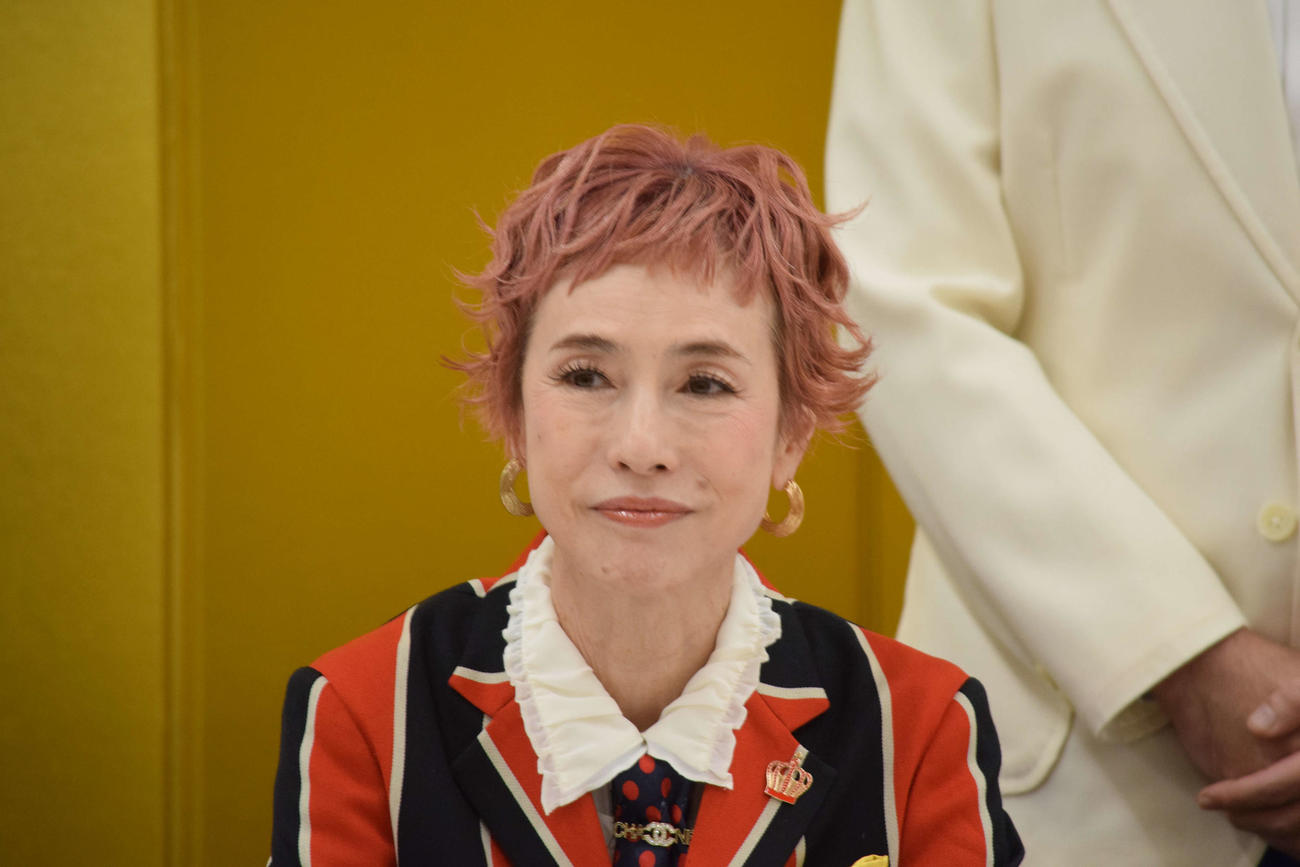 「初笑い！松竹新喜劇　新春お年玉公演」の取材会に出席した久本雅美（撮影・阪口孝志）