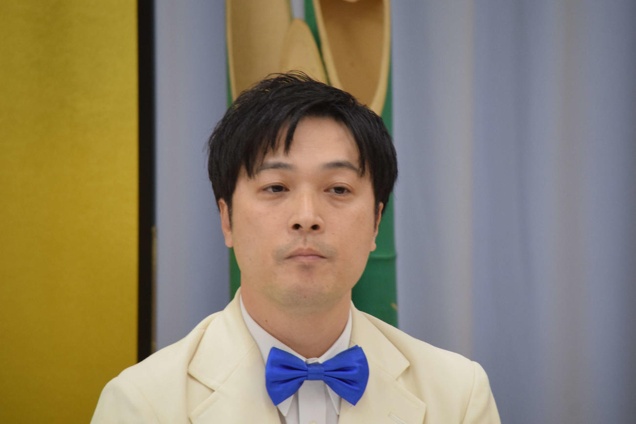 「初笑い！松竹新喜劇　新春お年玉公演」の取材会に出席した渋谷天笑（撮影・阪口孝志）