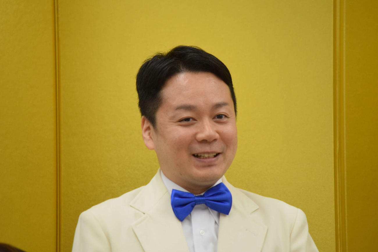 「初笑い！松竹新喜劇　新春お年玉公演」の取材会に出席した曽我廼家桃太郎（撮影・阪口孝志）