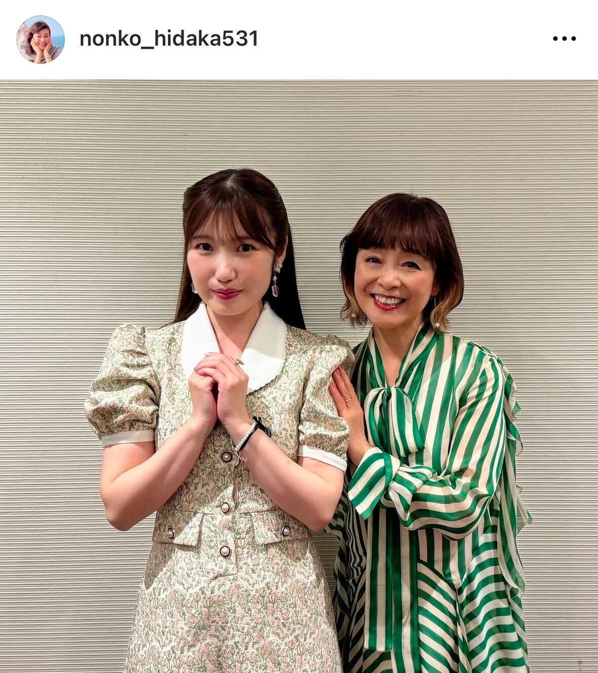 日高のり子のインスタグラムから