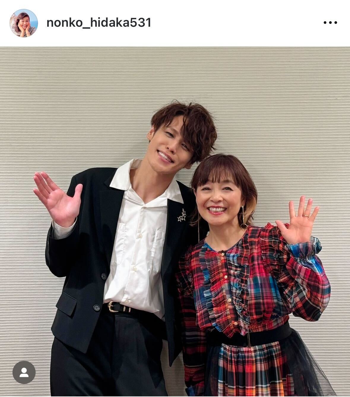 日高のり子のインスタグラムから