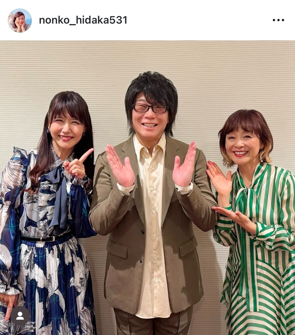 日高のり子のインスタグラムから