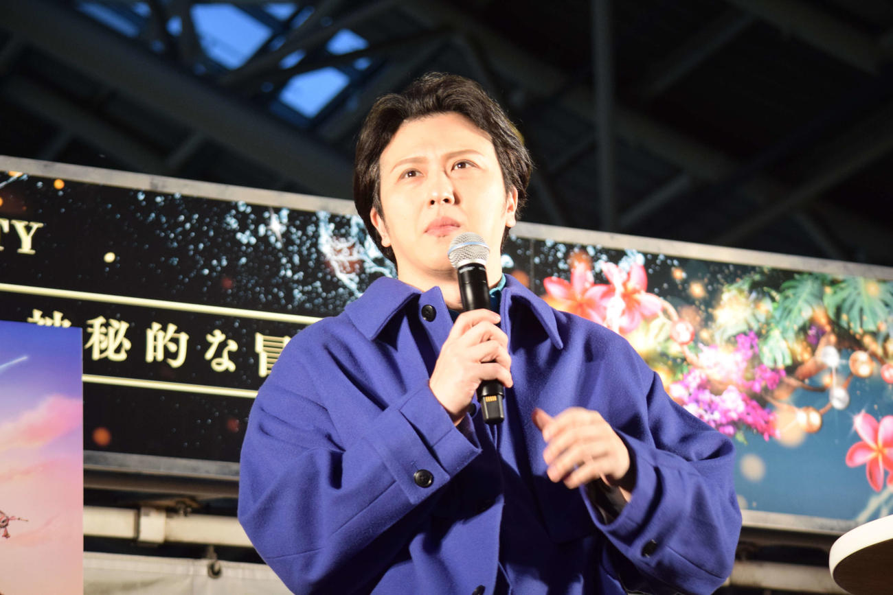 「モアナと伝説の海2」トークイベントに登場した尾上松也（撮影・阪口孝志）