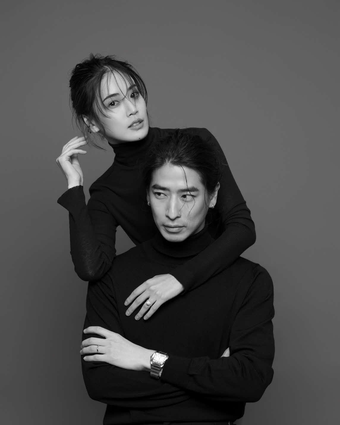 結婚を発表した藤井夏恋（上）とI Don't Like Monday．のYU