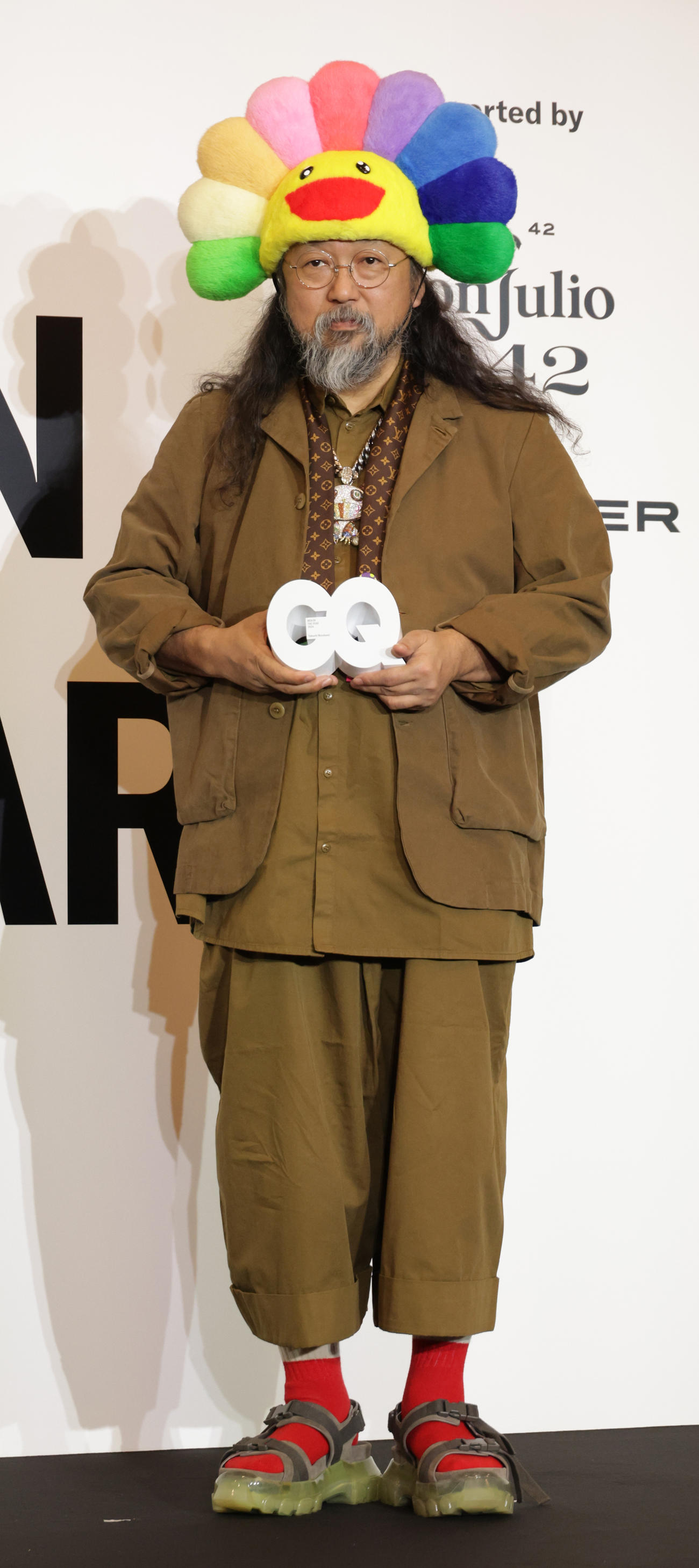 「GQ MEN OF THE YEAR 2024」ベスト・アーティスト賞を受賞した村上隆氏（撮影・中島郁夫）